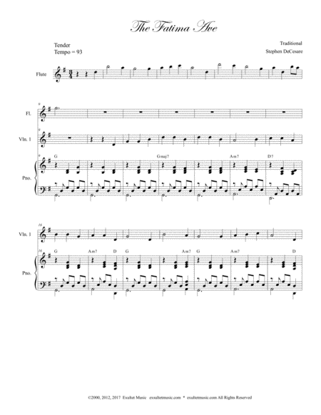 The Fatima Ave For String Quintet Page 2