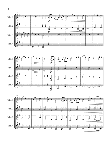 The First Noel 4 Violins Page 2