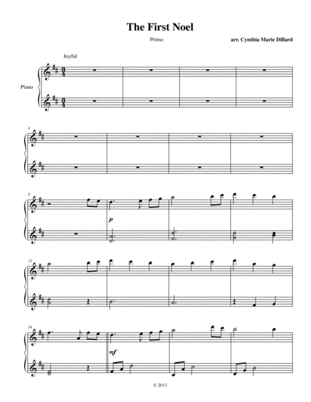 The First Noel A New Christmas Piano Duet Page 2