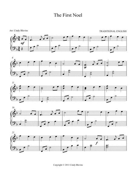 The First Noel Arranged For Lever Or Pedal Harp Page 2