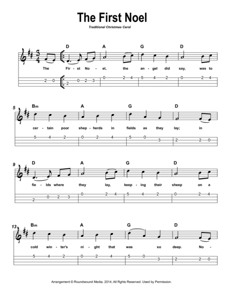 The First Noel Beginner Ukulele W Tab Page 2