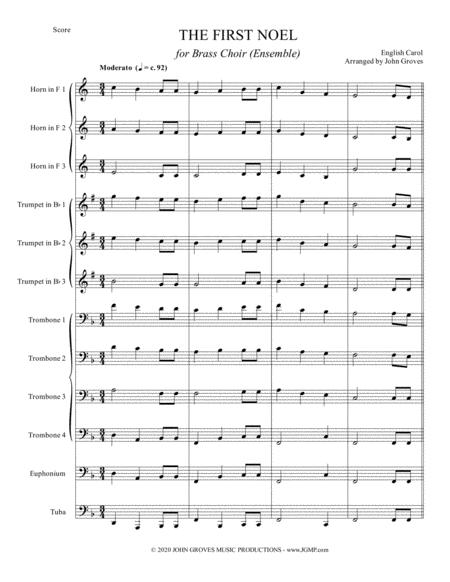 The First Noel Brass Choir Ensemble Page 2