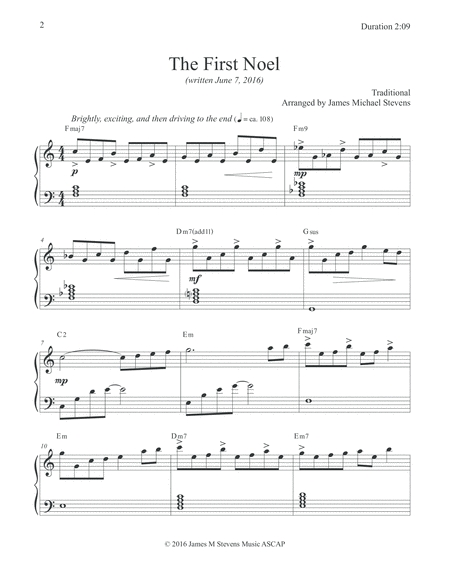 The First Noel Christmas Piano Page 2