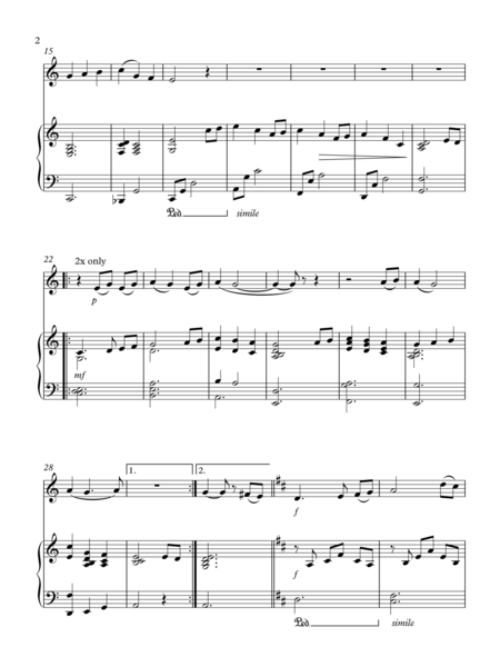 The First Noel For Alto Sax Solo With Piano Accompaniment Page 2
