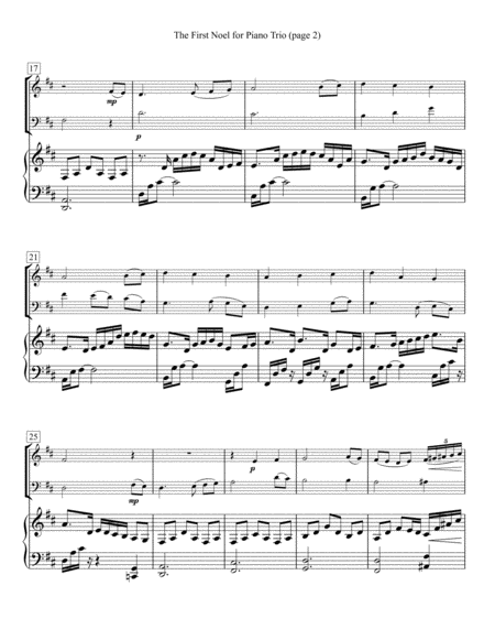 The First Noel For Piano Trio Page 2