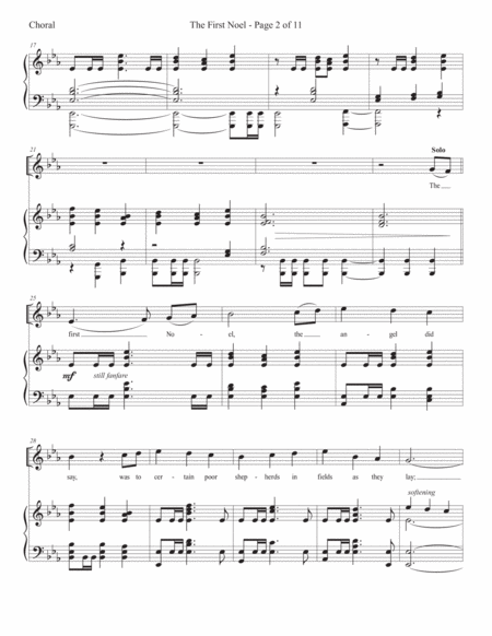 The First Noel Solo With Satb Choir Page 2