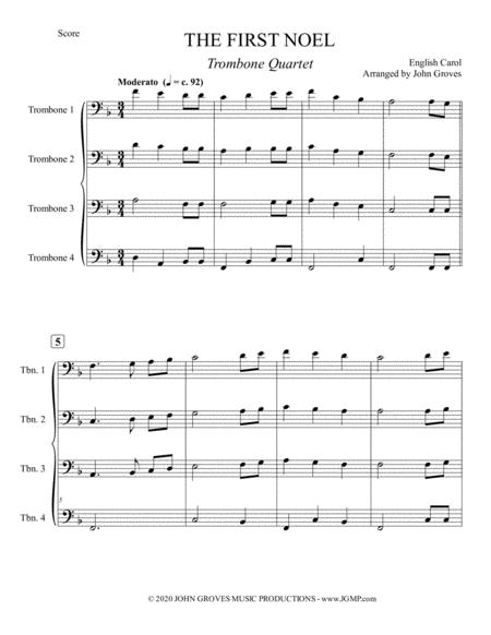 The First Noel Trombone Quartet Page 2