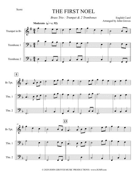 The First Noel Trumpet 2 Trombone Brass Trio Page 2