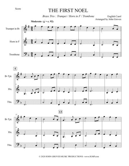 The First Noel Trumpet Horn In F Trombone Brass Trio Page 2