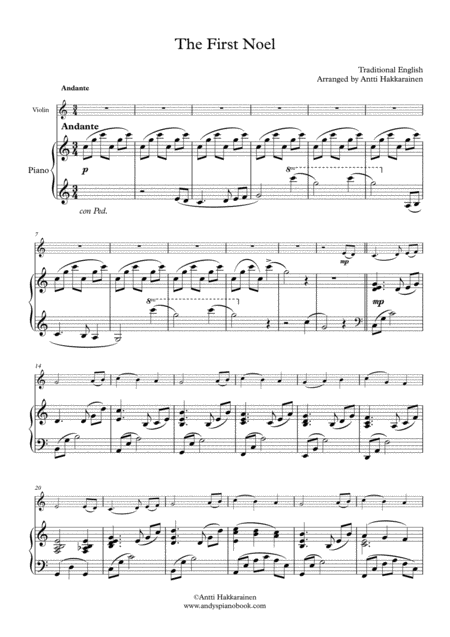 The First Noel Violin Piano Page 2