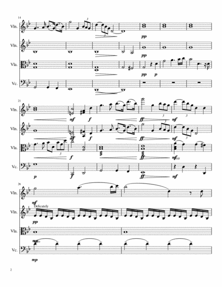 The Force Theme String Quartet Page 2