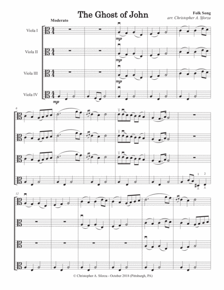 The Ghost Of John For Viola Quartet Page 2