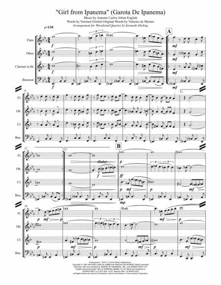 The Girl From Ipanema Garota De Ipanema From Woodwind Quartet Page 2