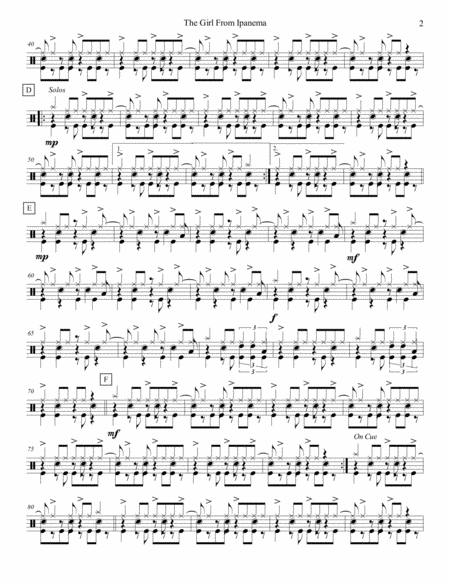 The Girl From Ipanema Strings Drum Set Page 2