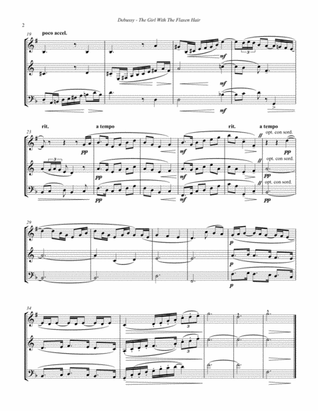 The Girl With The Flaxen Hair For Brass Trio Page 2