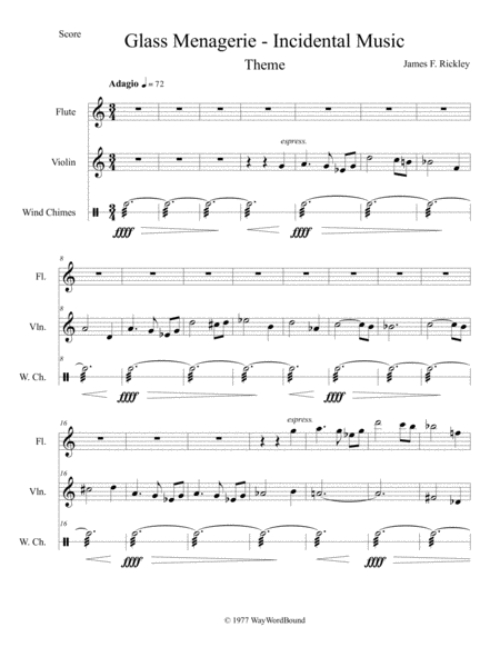 The Glass Menagerie Incidental Music Page 2