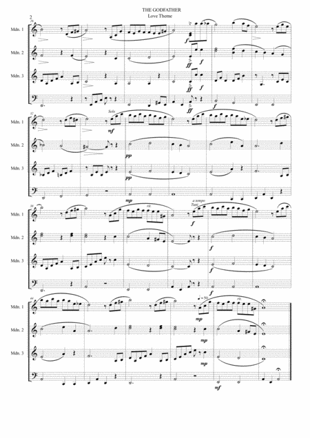 The Godfather Love Theme For Mandolin Ensemble Page 2