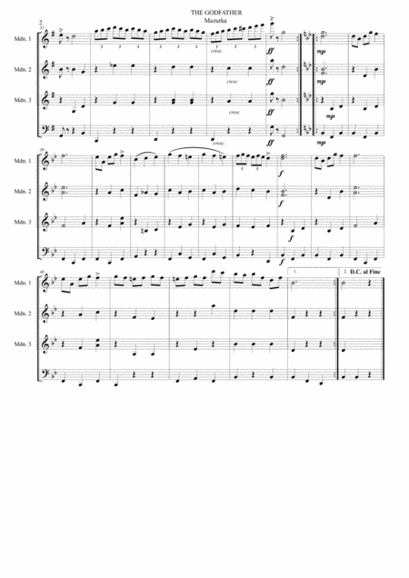 The Godfather Mazurka For Mandolin Ensemble Page 2