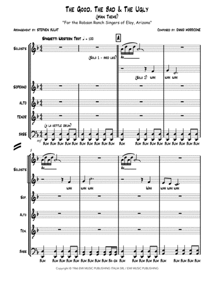 The Good The Bad And The Ugly Main Theme Arranged For Satb Choir Soloists Page 2