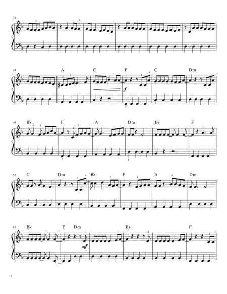 The Greatest Show Easy Piano Page 2