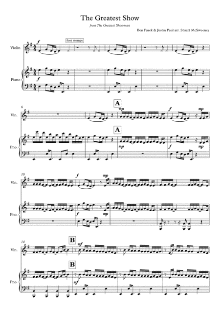 The Greatest Show Violin Solo Page 2