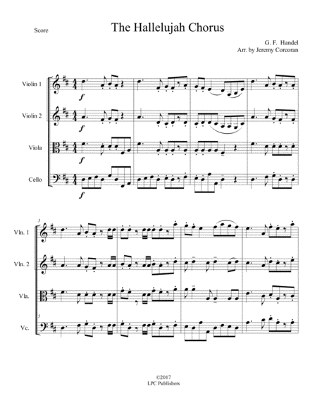 The Hallelujah Chorus For String Quartet Page 2