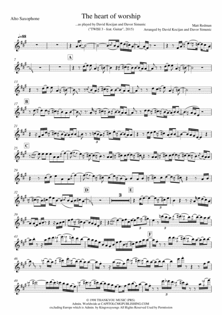 The Heart Of Worship When The Music Fades Guitar Alto Sax Page 2