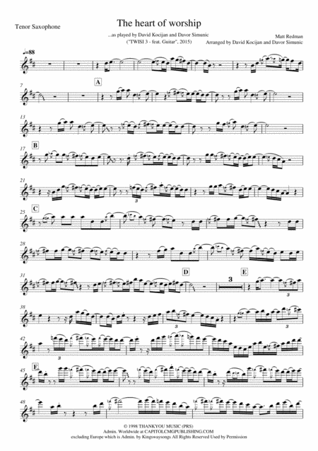 The Heart Of Worship When The Music Fades Guitar Tenor Sax Page 2