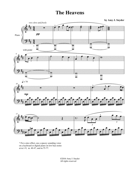 The Heavens Piano Solo Page 2