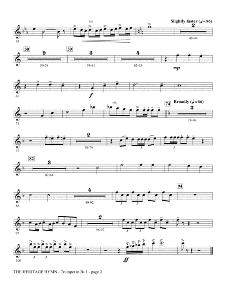 The Heritage Hymn Arr Heather Sorenson Bb Trumpet 1 Page 2