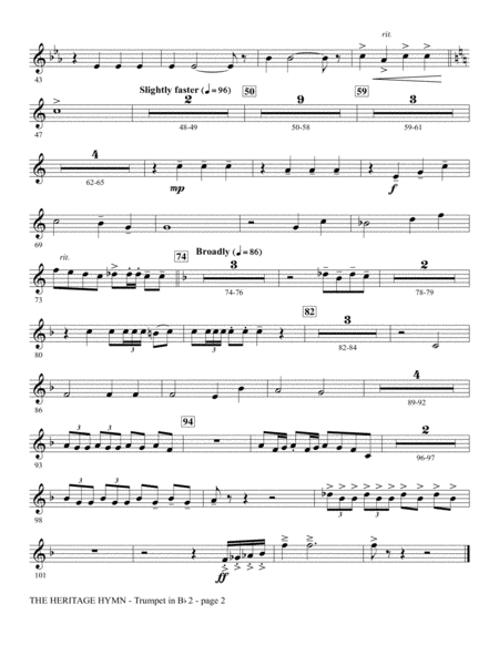 The Heritage Hymn Arr Heather Sorenson Bb Trumpet 2 Page 2