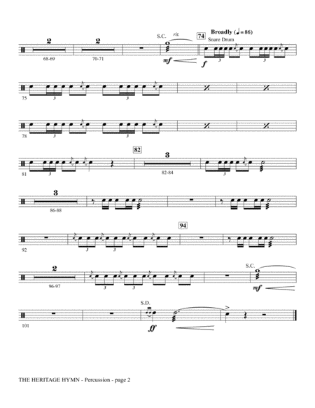 The Heritage Hymn Arr Heather Sorenson Percussion Page 2