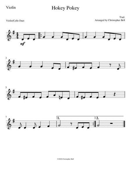 The Hokey Pokey Easy Violin Cello Duet Page 2