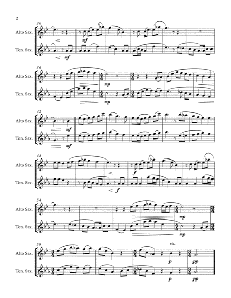 The Holly And The Ivy Duet For Alto And Tenor Saxophones Page 2