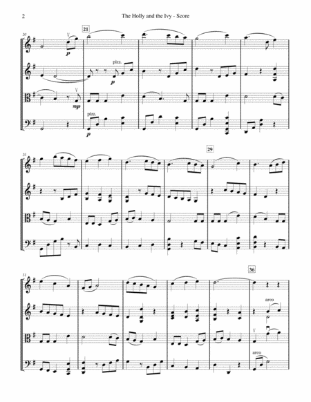 The Holly And The Ivy String Quartet Page 2