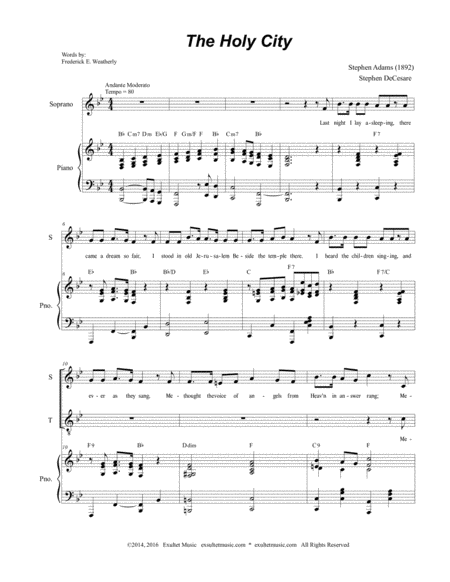 The Holy City Duet For Soprano And Tenor Solo Page 2