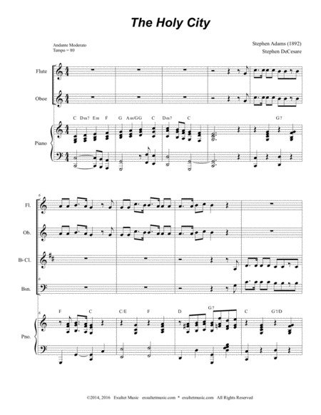 The Holy City For Woodwind Quartet Page 2