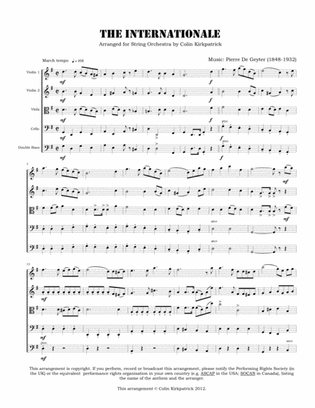 The Internationale For String Orchestra Page 2