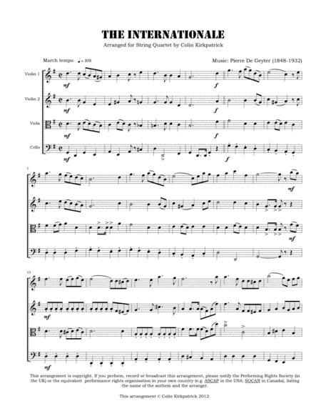 The Internationale For String Quartet Page 2