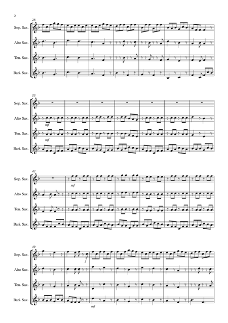 The Irish Washerwoman For Saxophone Quartet Page 2