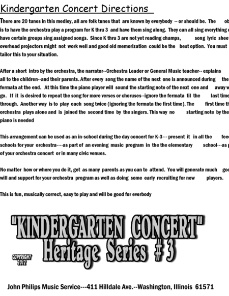 The Kindergarten Concert String Orchestra Heritage Series 3 Page 2