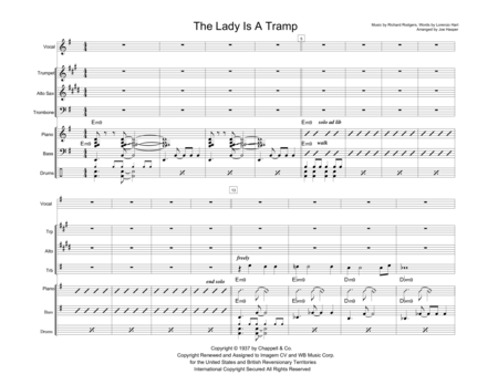 The Lady Is A Tramp Vocal Jazz Combo In G Page 2