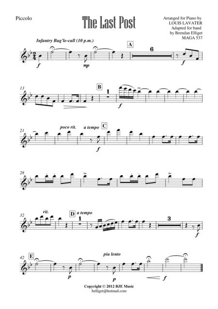 The Last Post Solo Trumpet With Concert Band Score And Parts Pdf Page 2