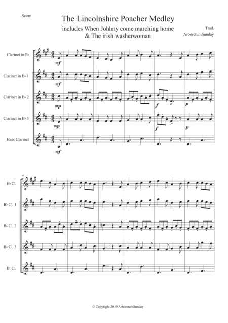 The Lincolnshire Poacher Medley Clarinet Ensemble Page 2