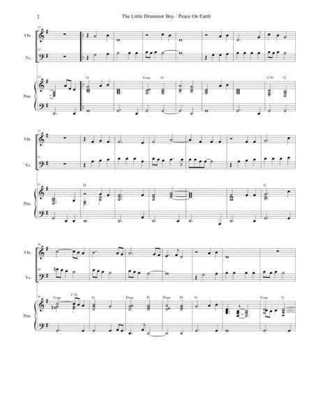 The Little Drummer Boy Peace On Earth Duet For Violin And Cello Page 2