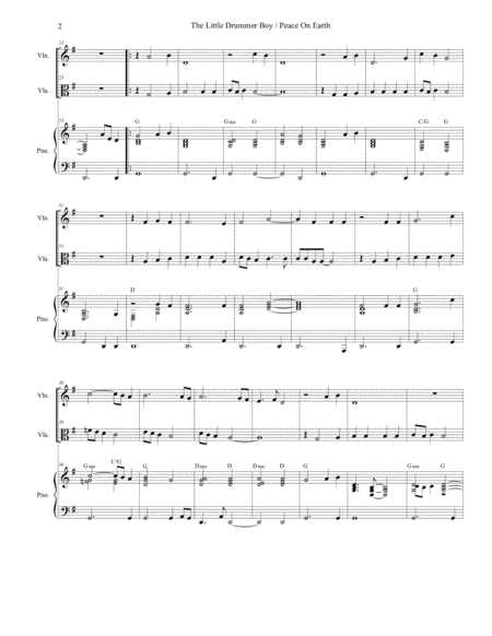 The Little Drummer Boy Peace On Earth Duet For Violin And Viola Alternate Version Page 2