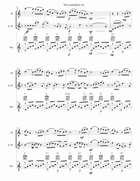 The Londonderry Air Oh Danny Boy For Flute Alto Flute And Guitar Page 2