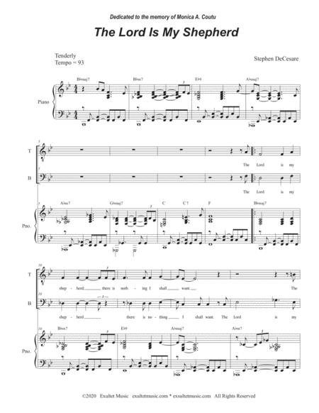 The Lord Is My Shepherd Duet For Tenor And Bass Solo Page 2