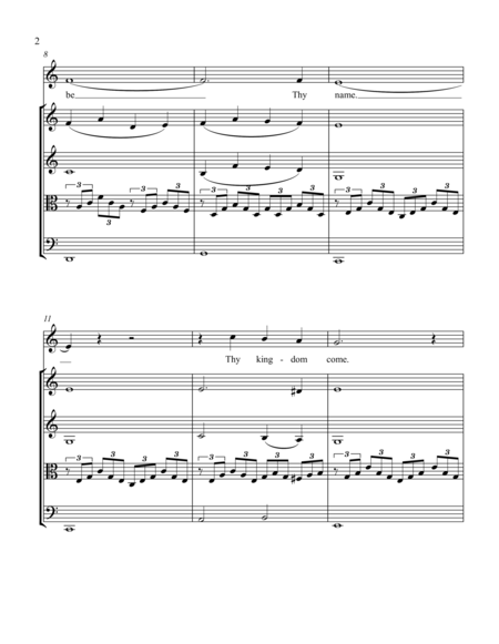 The Lords Prayer Voice And String Quartet Key Of C 2016 Arranging Contest Entry Page 2