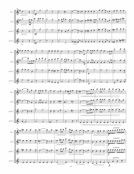 The Lost Chord For Flute Quartet Page 2